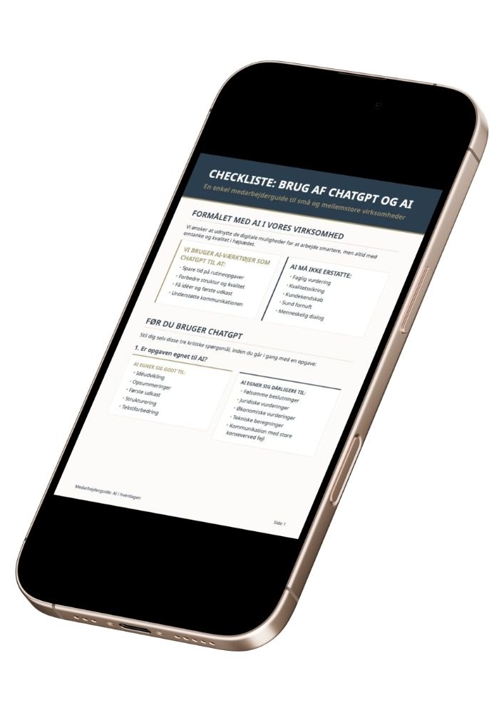 Mobiltelefon med AI-regler